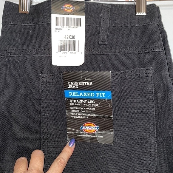 Dickies Other - Dickies 42x30 carpenter jeans relax fit straight leg New With Tag